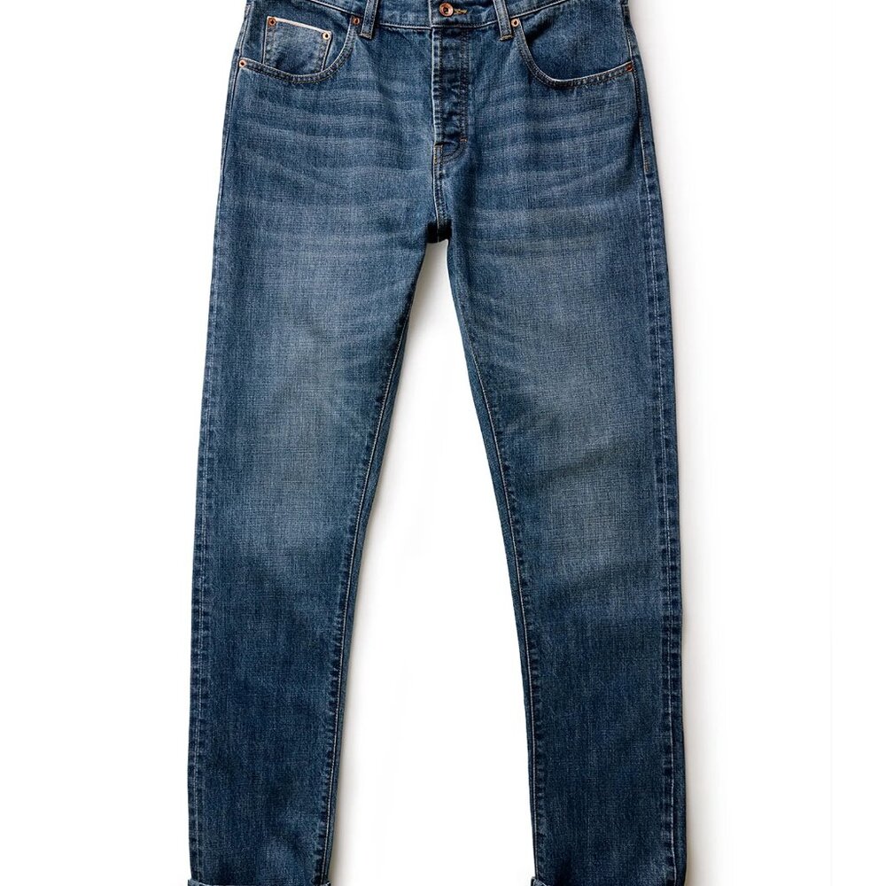 Taylor Stitch Men's Selvedge Mid Wash Slim Fit Jean, size 31